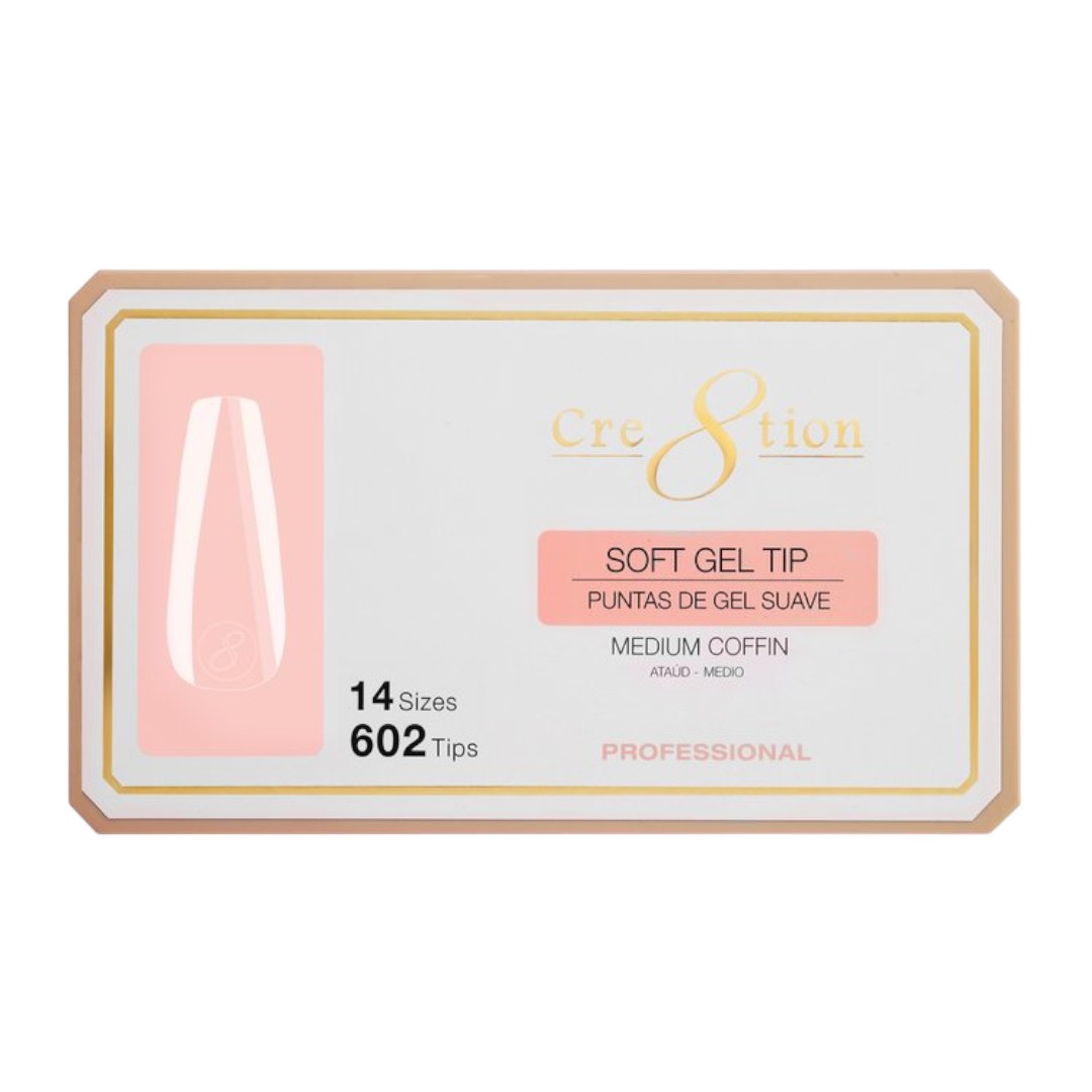 Cre8tion Soft Gel Tips - CoffinTips Box (602pcs)
