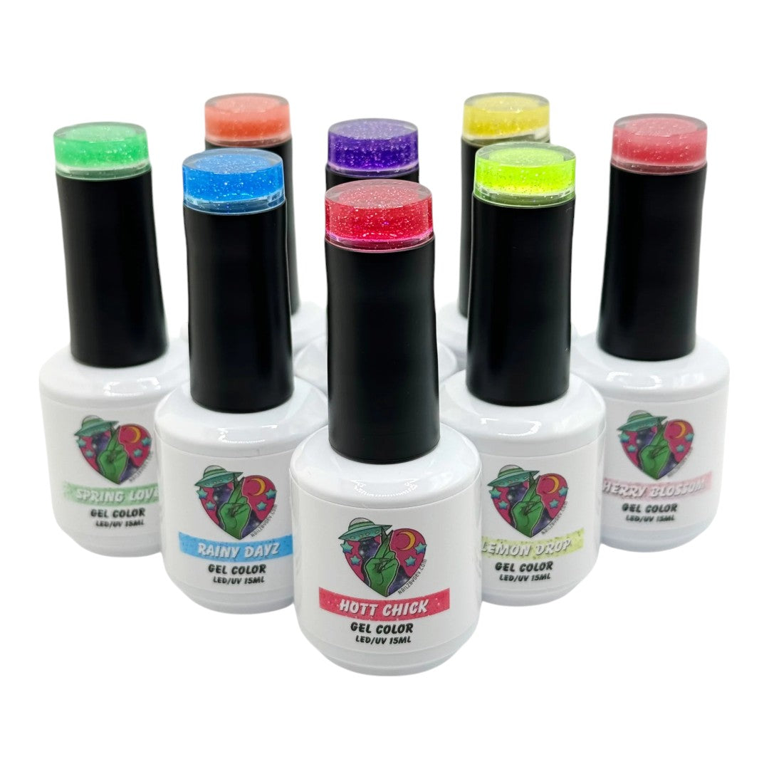 Nails By Dev Gel Polish Set - Spring Fling Collection, nail art designs with jewels