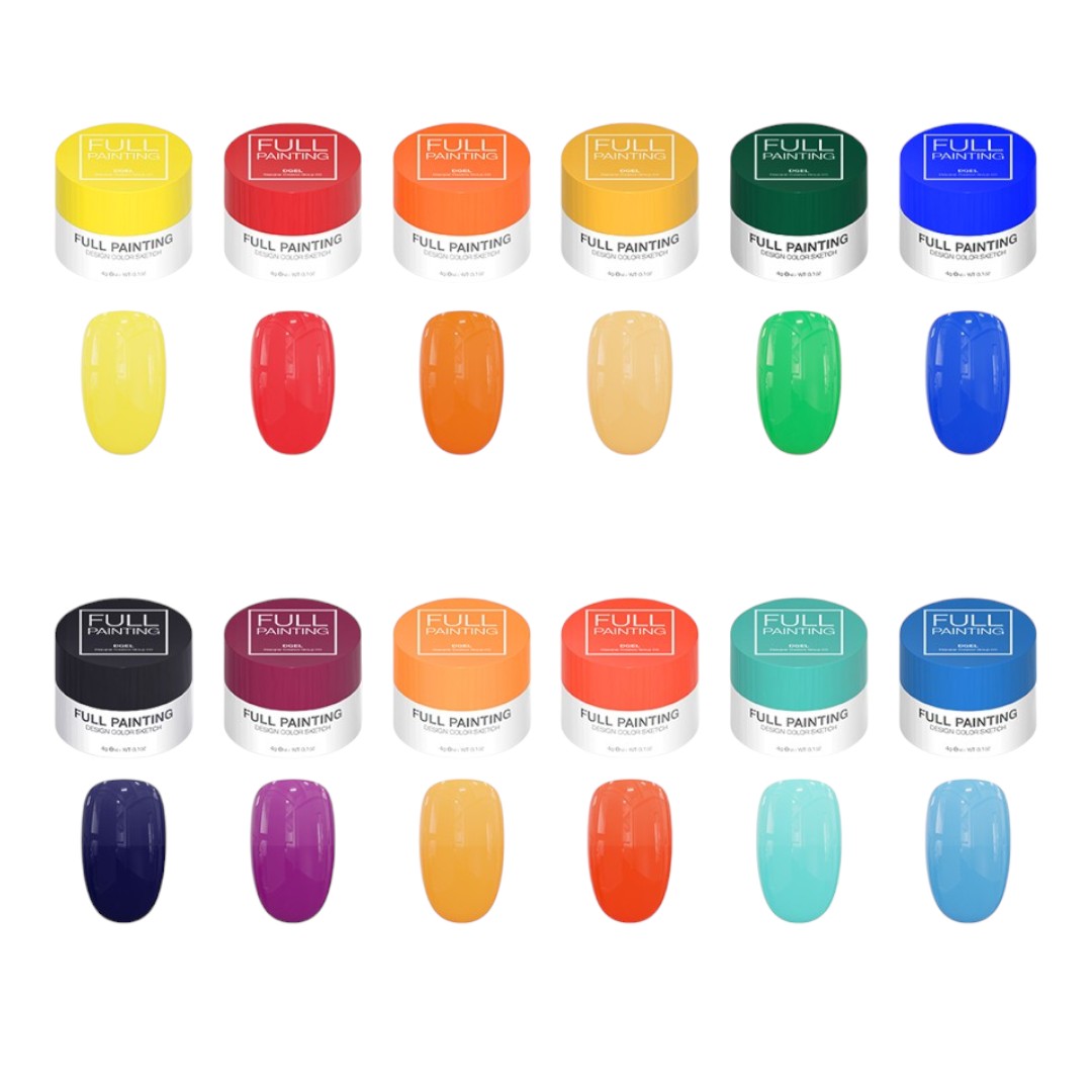 DGEL Full Painting Gel Set E 12pcs