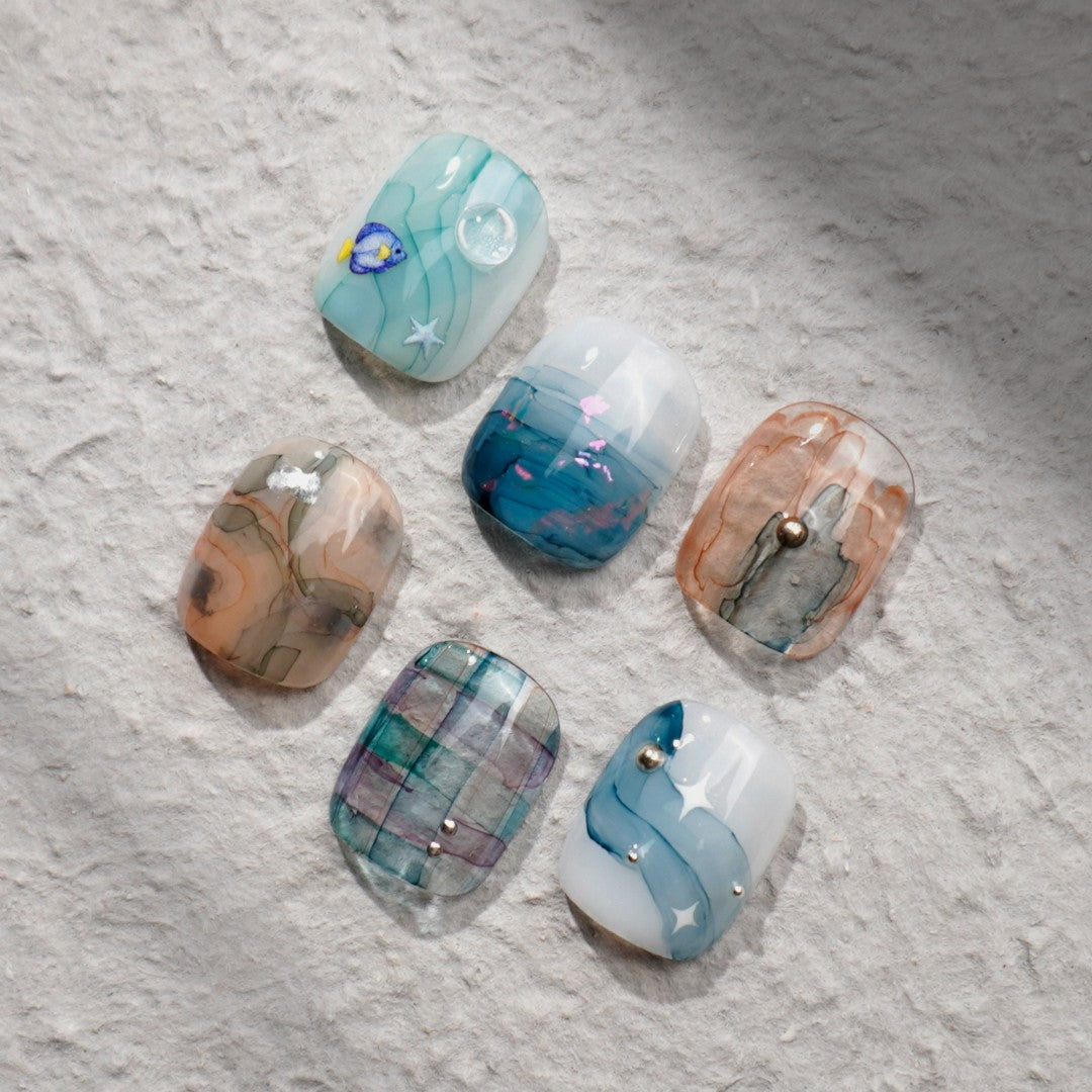 DGEL Nail Ink - Ash Drop Collection #DL10-18 (9pcs)