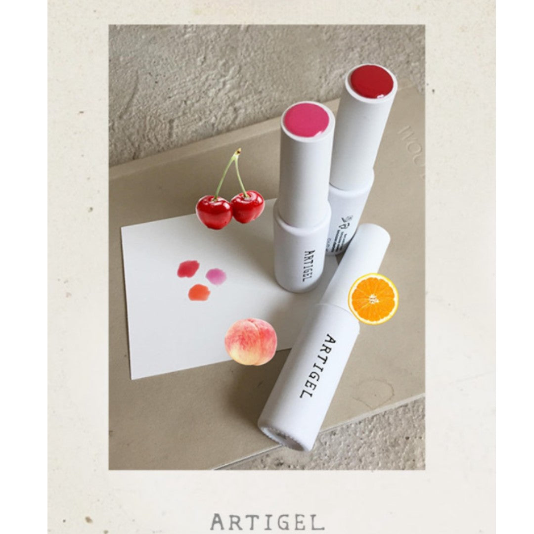 DGEL x ARTIGEL Blusher Blooming Gel Cherry Red, blooming gel nail, blush nails