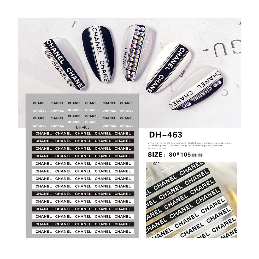fingernail stickers, art nail stickers, CNBS Nail Stickers, Decals for Nails Fashion Brands