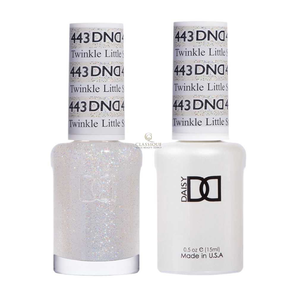 dnd duo 443 is white glitter gel polish classique nails beauty supply