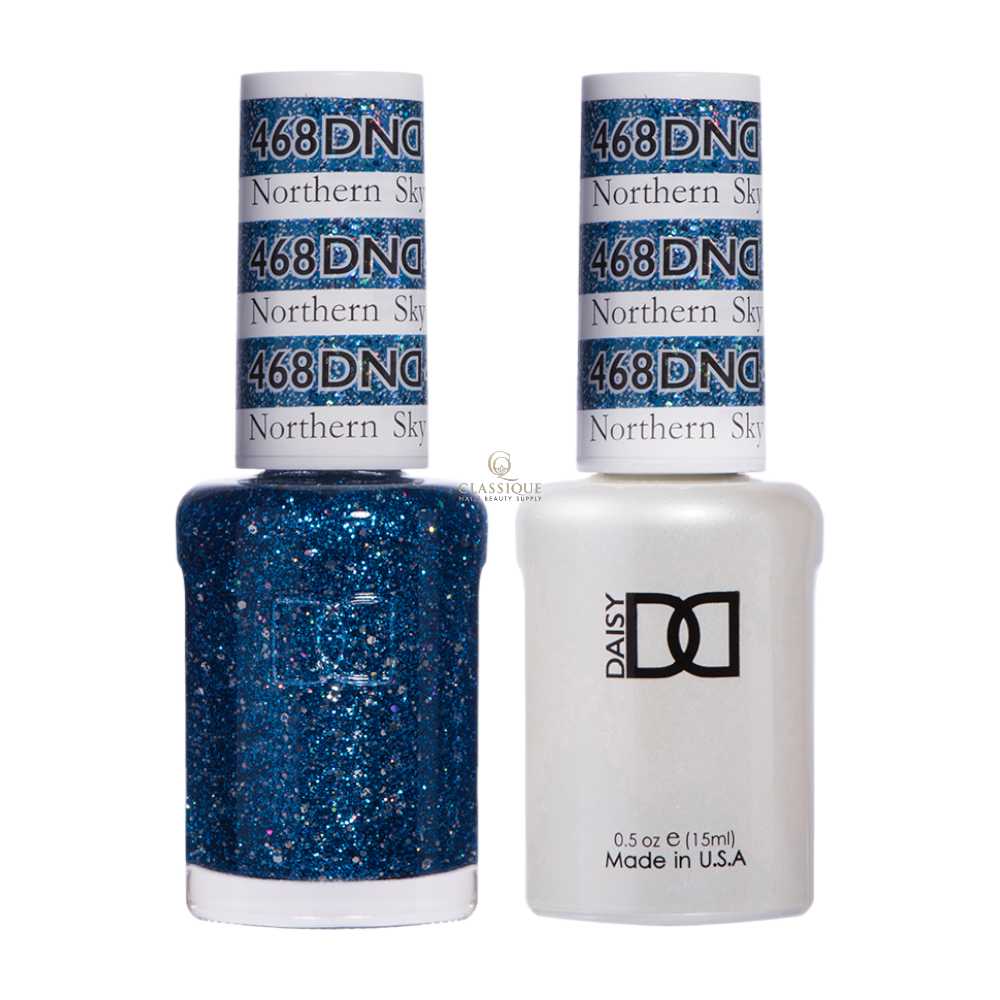dnd duo 468 is blue glitter gel polish classique nails beauty supply