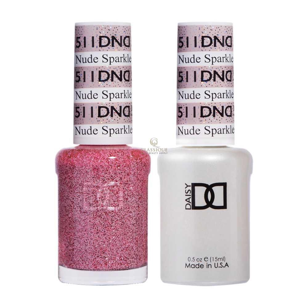dnd duo 511 is nude glitter gel polish classique nails beauty supply