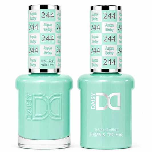 DND (HEMA/TPO-Free) Gel & Lacquer Duo - Aqua Baby #244