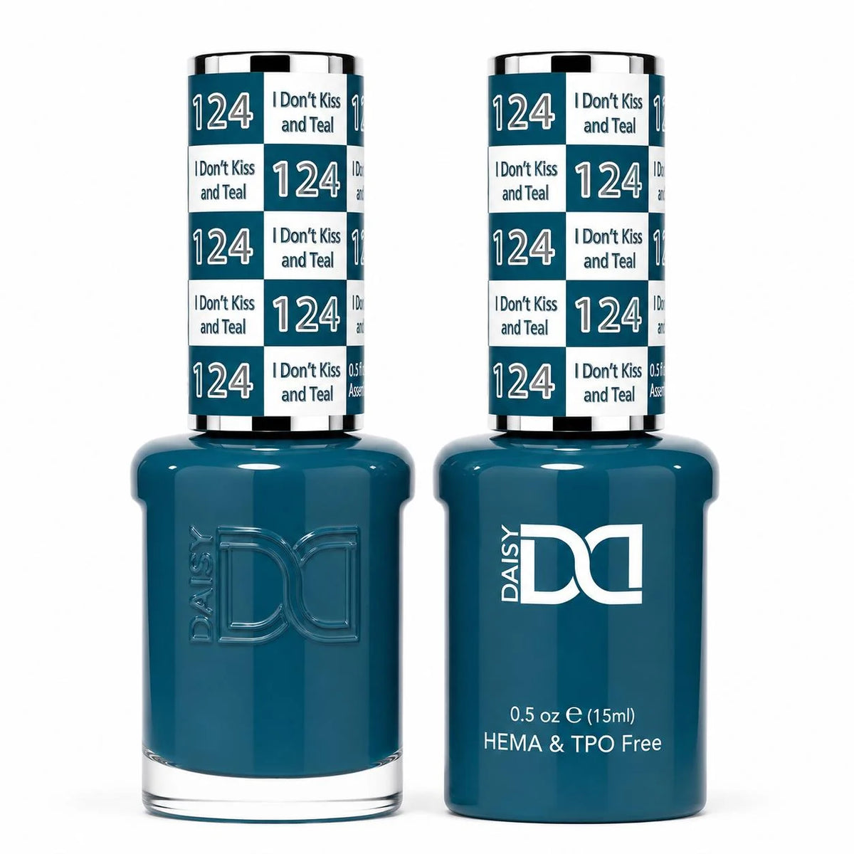 DND (HEMA/TPO-Free) Gel & Lacquer Duo - I Don't Kiss and Teal #124