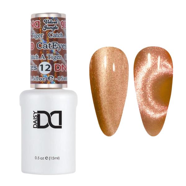 DND 9D Velvet Jungle Cat Eye Gel Polish - Catch A Tiger #12