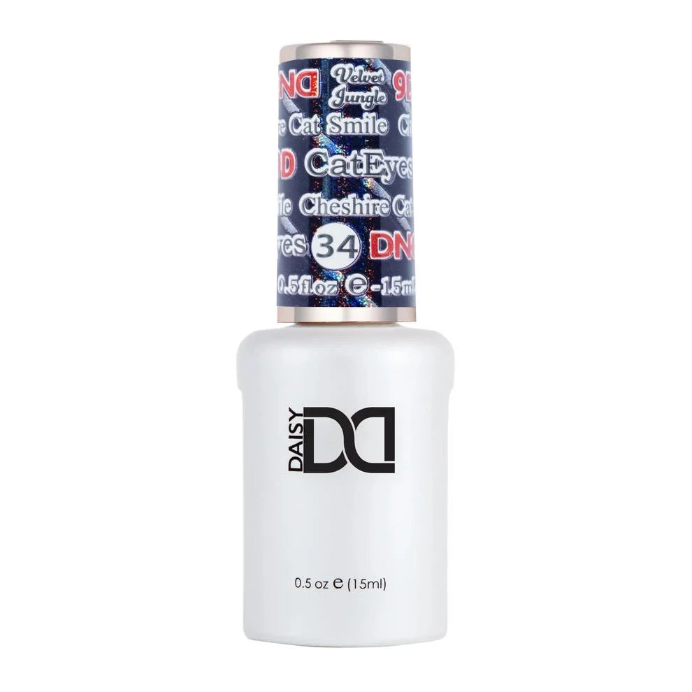 DND 9D Velvet Jungle Cat Eye Gel Polish - Cheshire Cat Smile #34