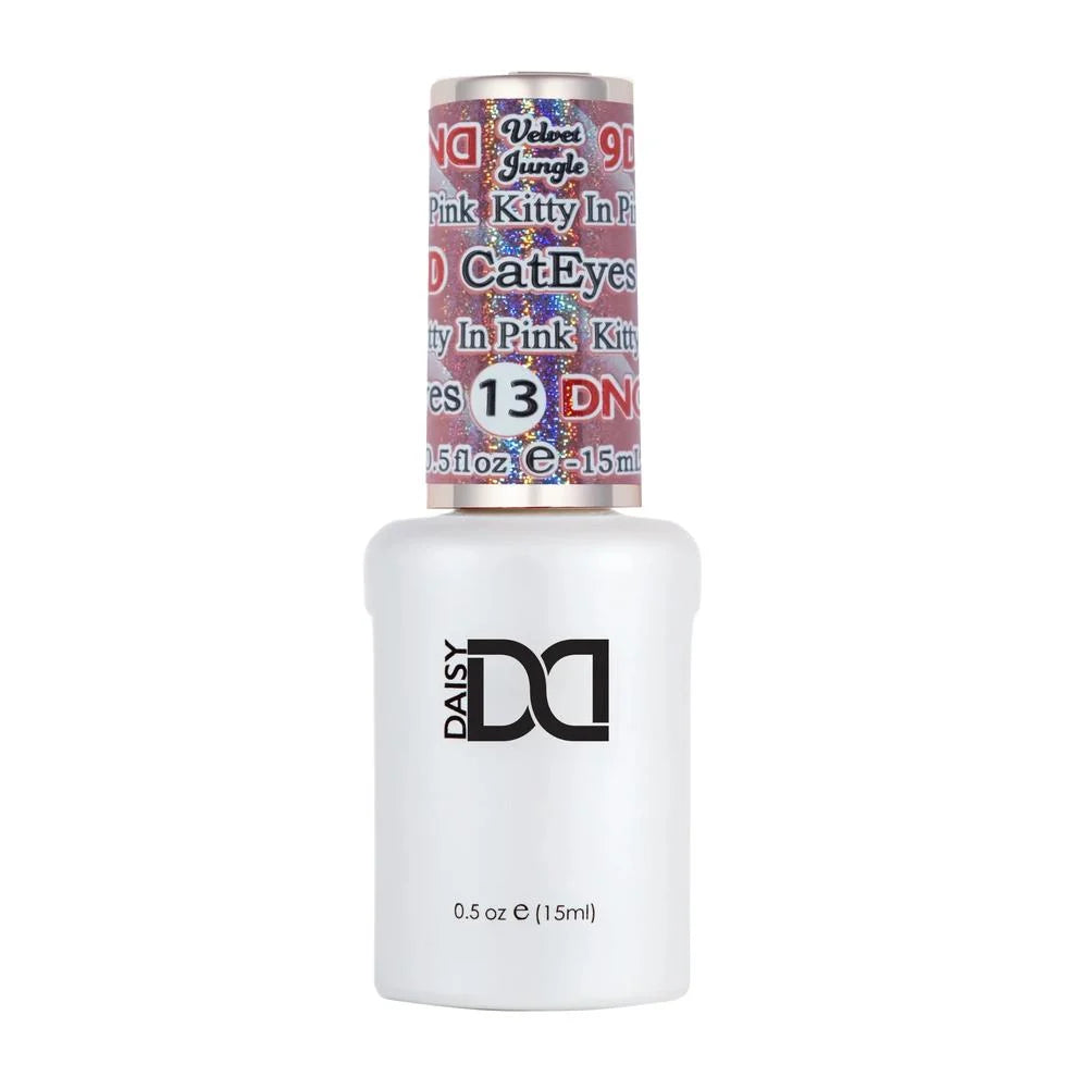 DND 9D Velvet Jungle Cat Eye Gel Polish - Kitty In Pink #13