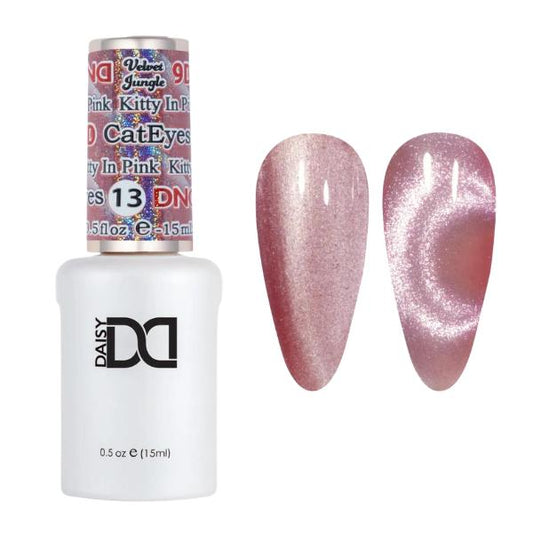 DND 9D Velvet Jungle Cat Eye Gel Polish - Kitty In Pink #13
