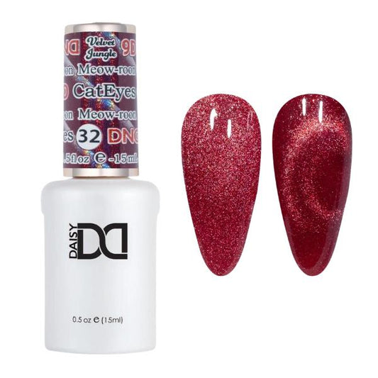 DND 9D Velvet Jungle Cat Eye Gel Polish - Meow-roon #32