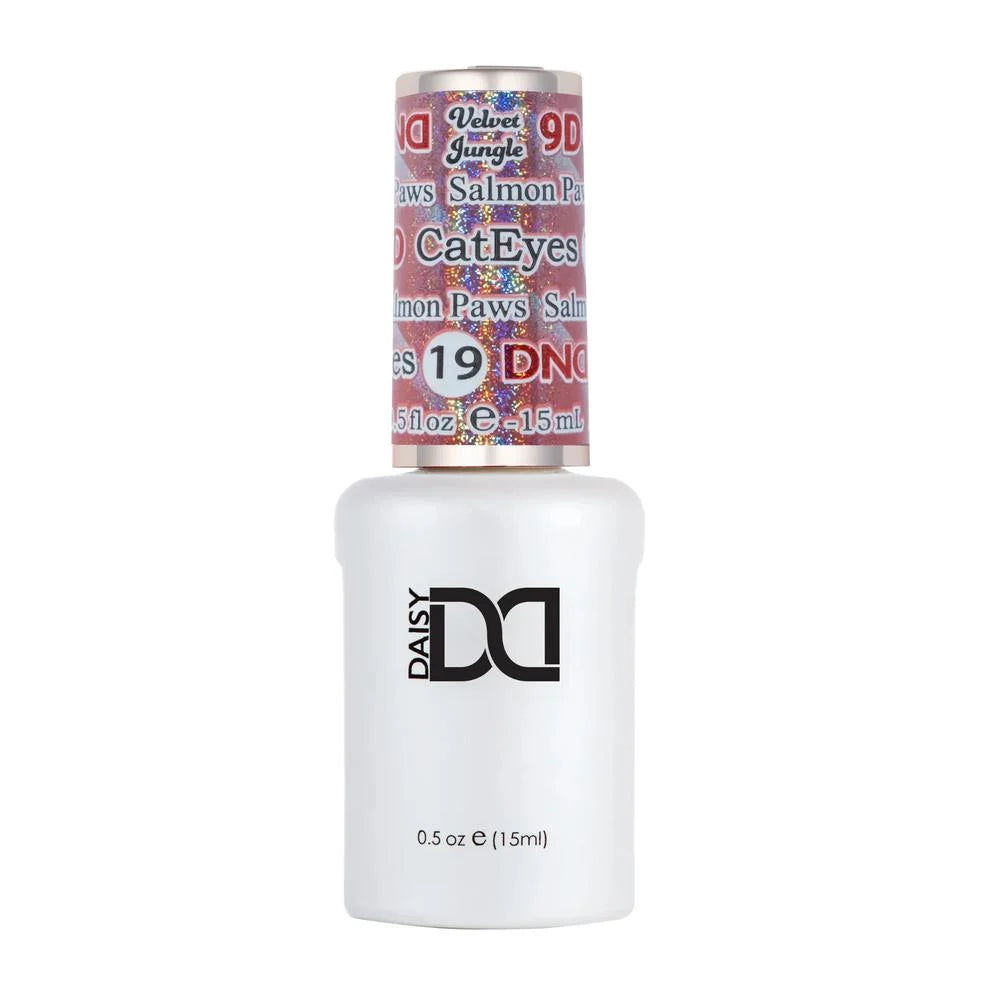 DND 9D Velvet Jungle Cat Eye Gel Polish - Salmon Paws #19