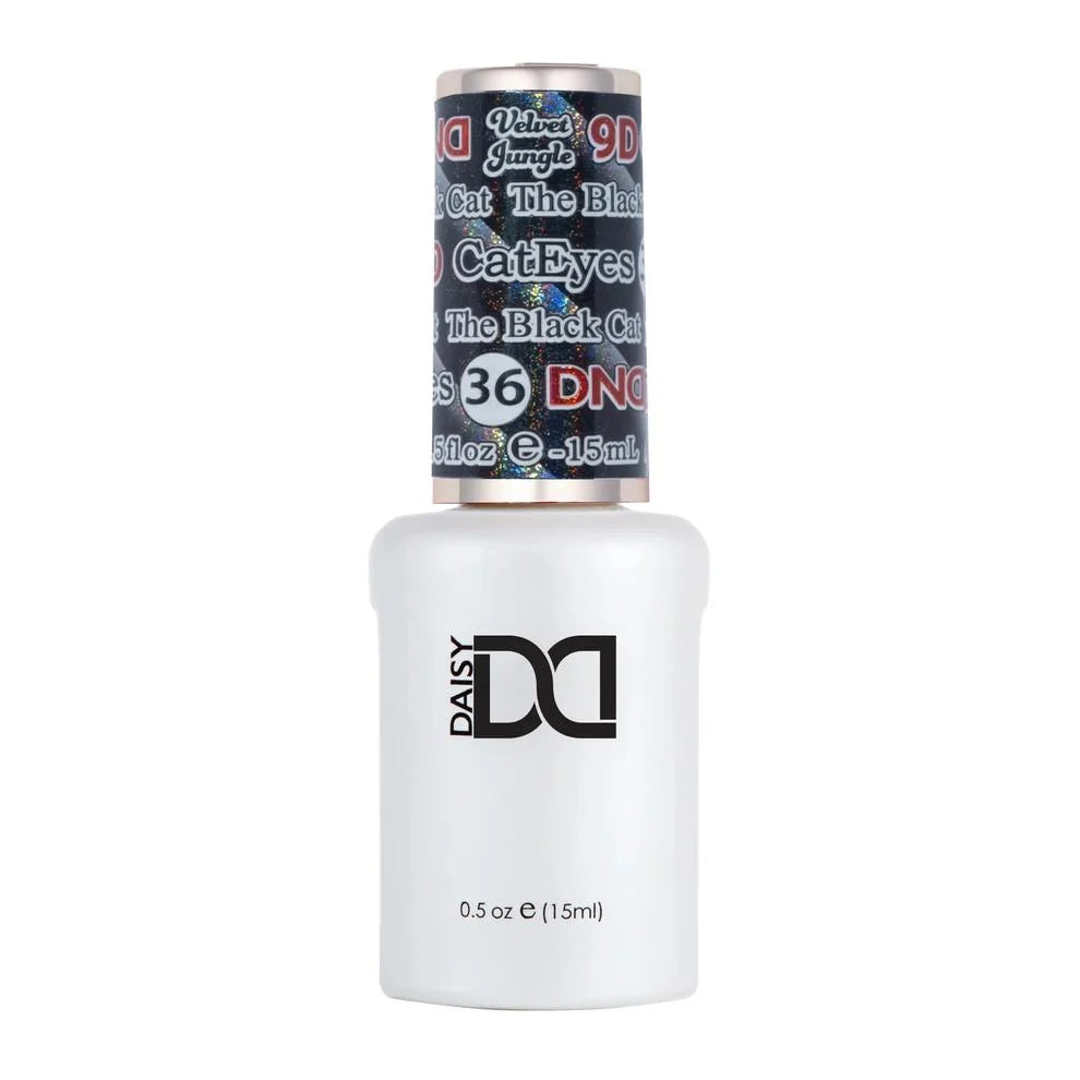 DND 9D Velvet Jungle Cat Eye Gel Polish - The Black Cat #36