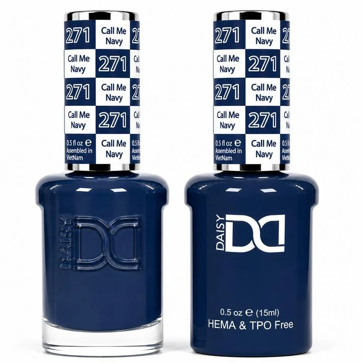 DND (HEMA/TPO-Free) Gel & Lacquer Duo - Call Me Navy #271