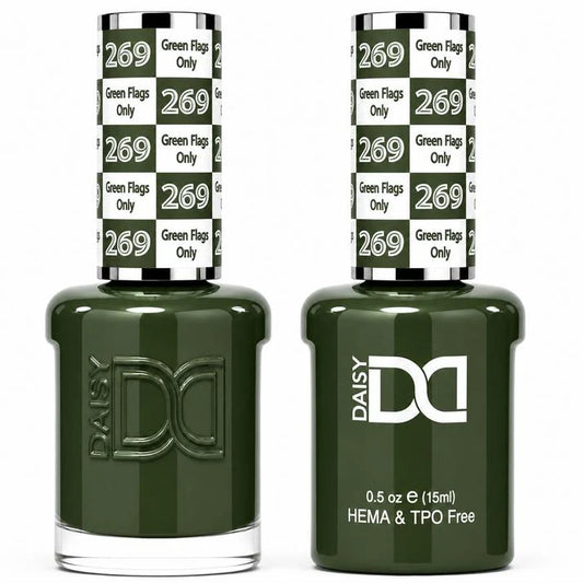 DND (HEMA/TPO-Free) Gel & Lacquer Duo - Green Flags Only #269