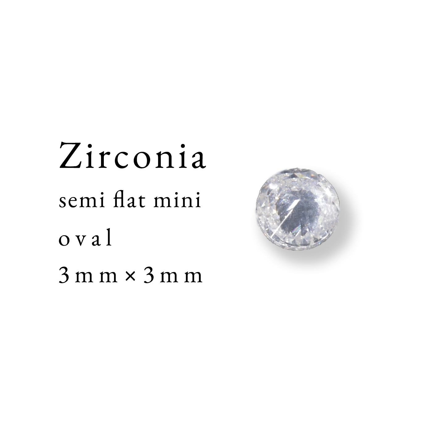Enoi Parts - Zirconia Semi-Flat Mini Oval 3×3 #001