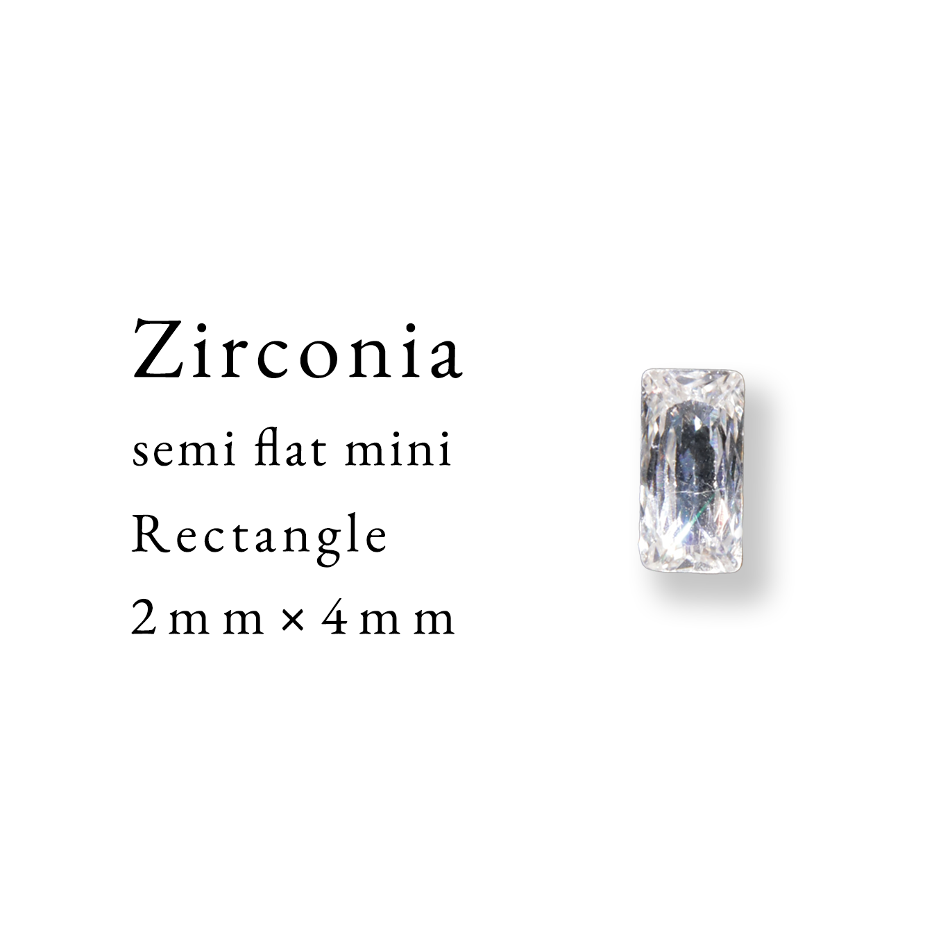 Enoi Parts - Zirconia Semi-Flat Mini Rectangle 2×4 #001