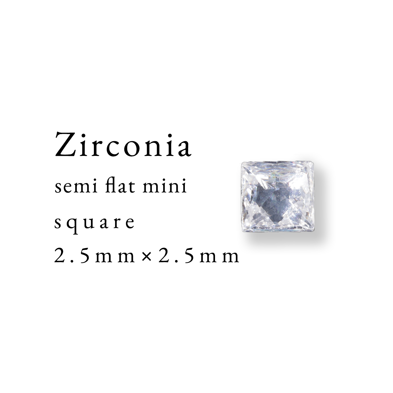 Enoi Parts - Zirconia Semi-Flat Mini square 2.5×2.5 #001