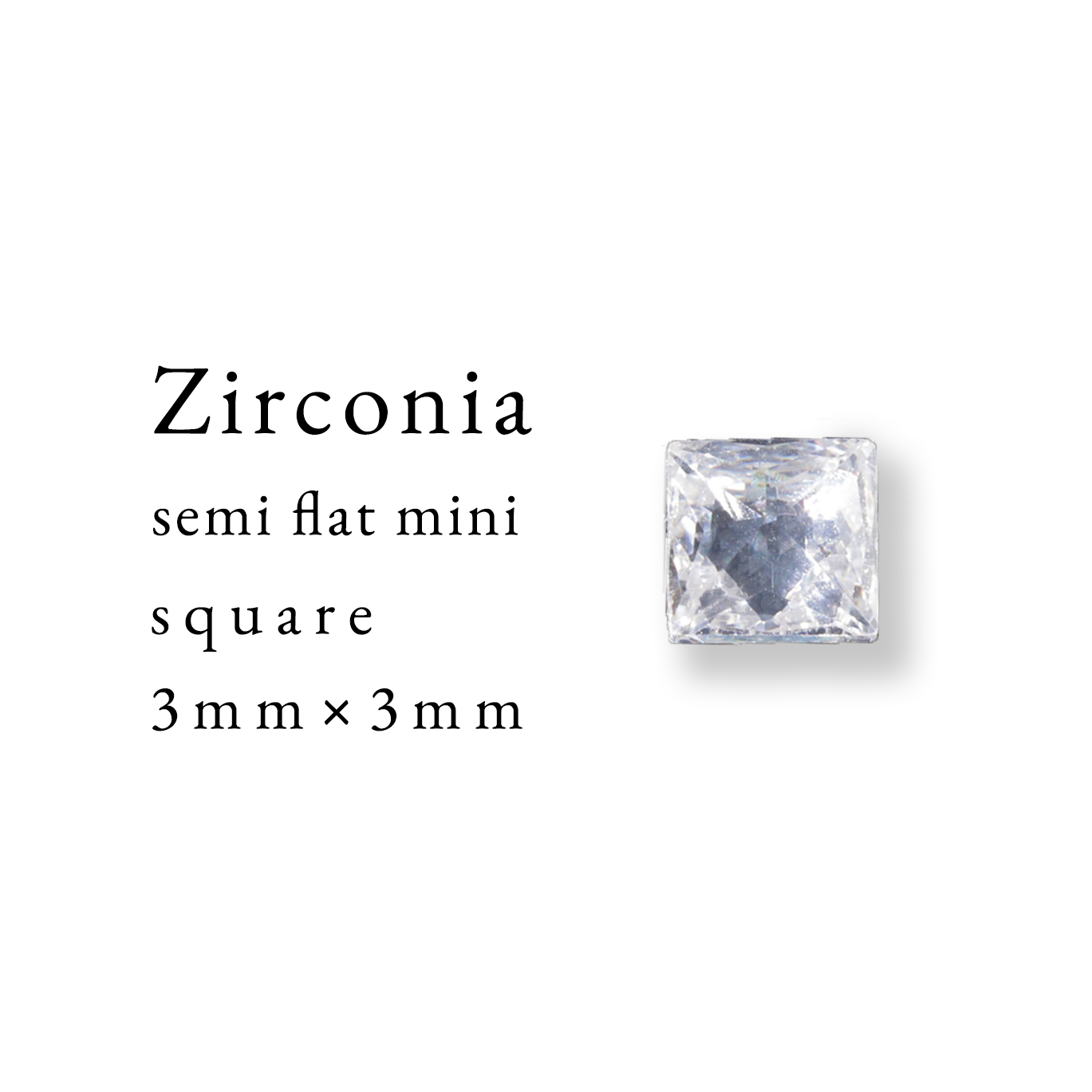Enoi Parts - Zirconia Semi-Flat Mini square 3×3 #001