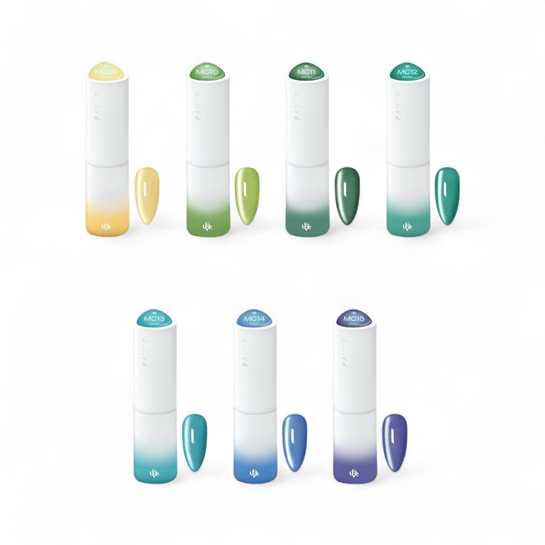 FAUVE Cat Eye Gel Polish - Speamint Collection #MC09-15 (7Pcs)