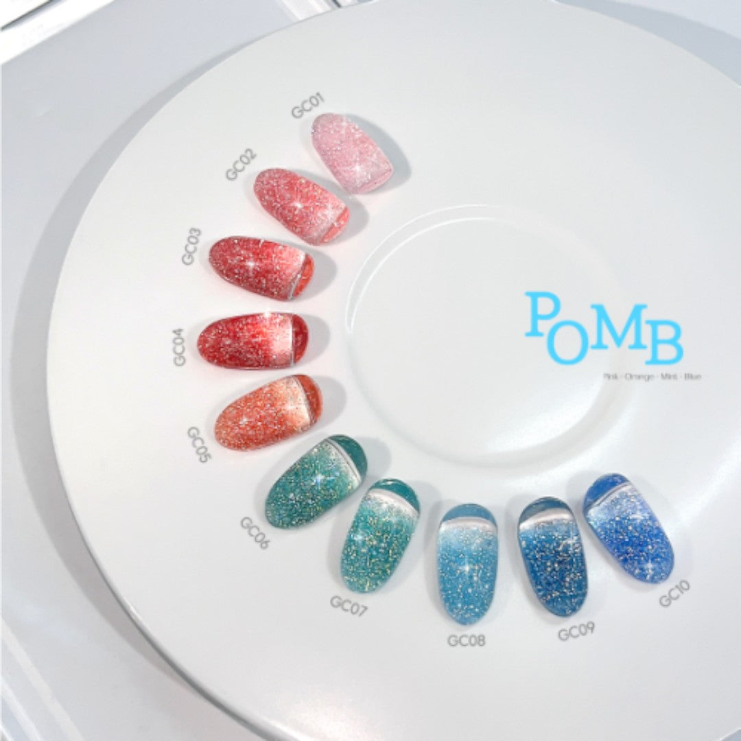 FAUVE Flash Glitter Gel Polish - Pomb Collection #GC01-10 (10pcs)