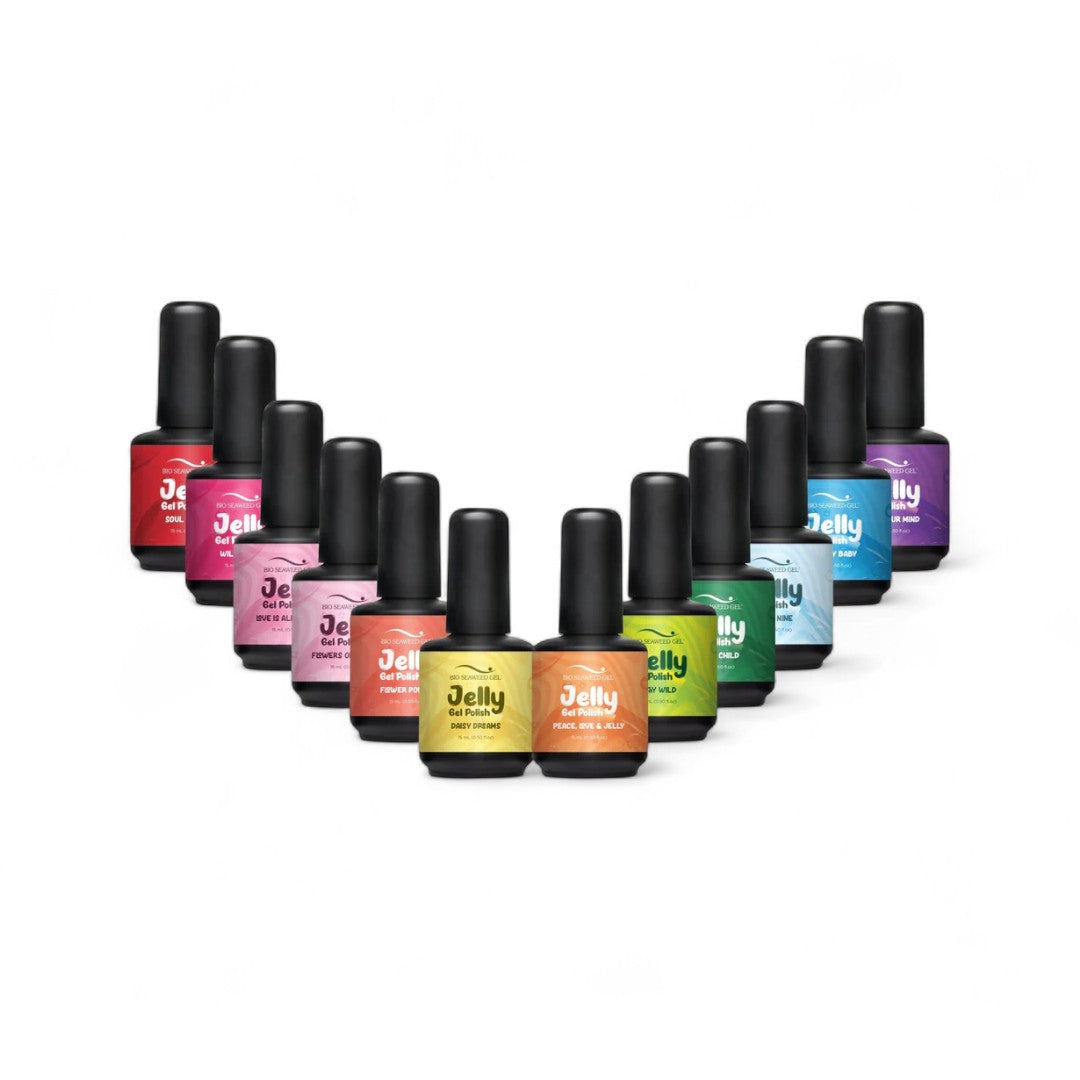 Bio Seaweed Jelly Gel Polish - Flowers On My Mind Collection #J01-J12 (12pcs)