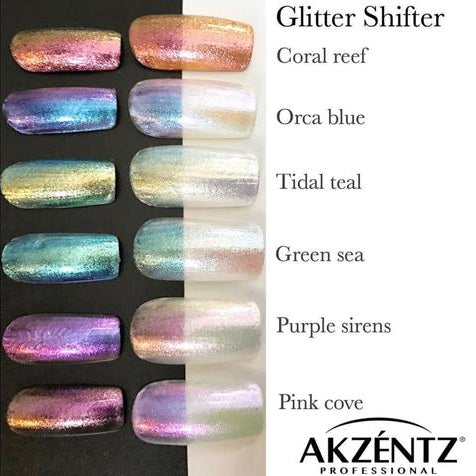 Akzéntz Uv/Led Gel Play - Glitter Shifter Pink Cove 0.14Oz