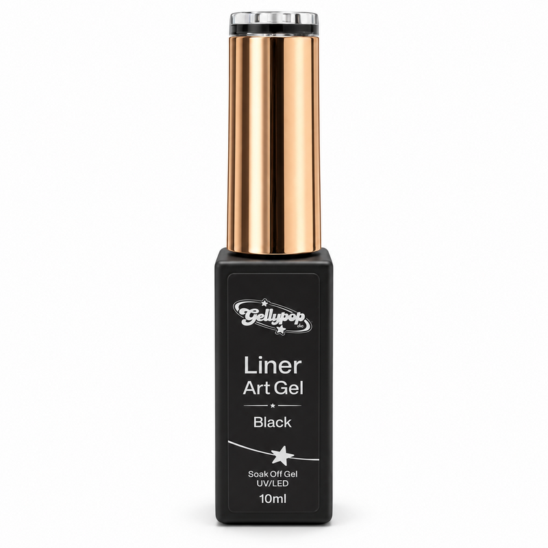 Gellypop Gel Liner Art Gel (HEMA/TPO-Free) - Black (10ml/0.3oz)