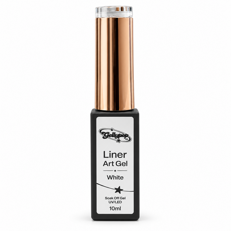 Gellypop Gel Liner Art Gel (HEMA/TPO-Free) - White (10ml/0.3oz)