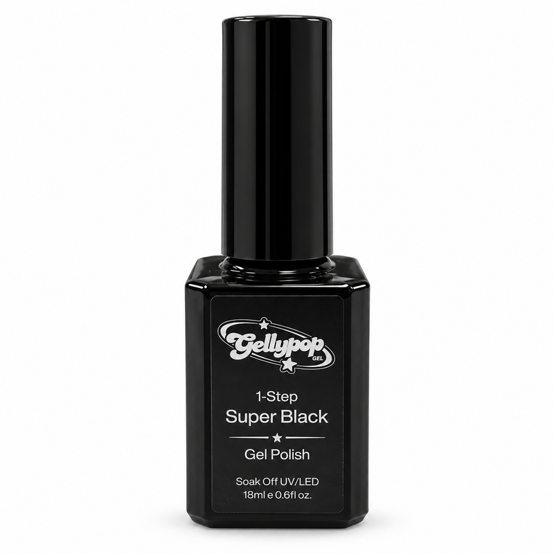 Gellypop Gel (HEMA/TPO-Free) - 1-Step Super Black (18ml/0.6oz)