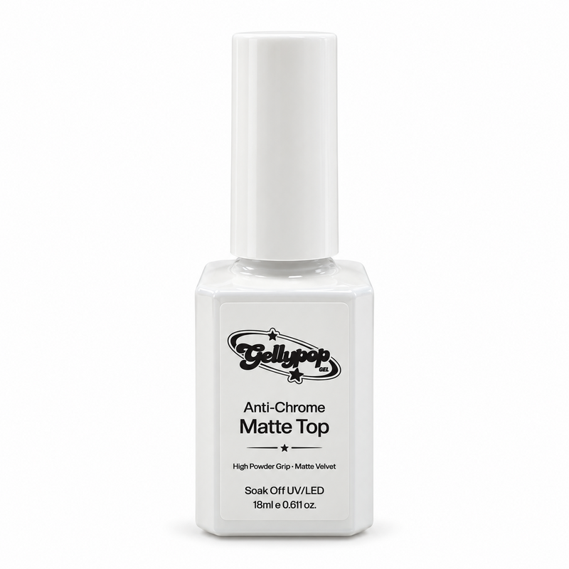 Gellypop Gel (HEMA/TPO-Free) - Anti-Chrome Matte Top (18ml/0.6oz)