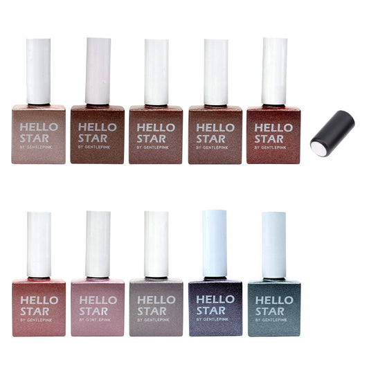 Gentle Pink Cat Eye Gel Polish - Tea House Collection (10Pcs)