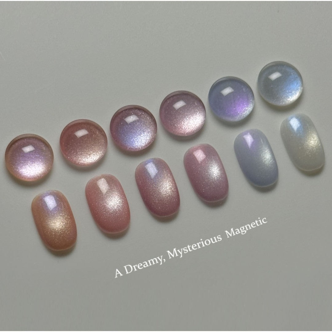 Gentle Pink Cat Eye Gel Polish - Moonlit Purple #ST117