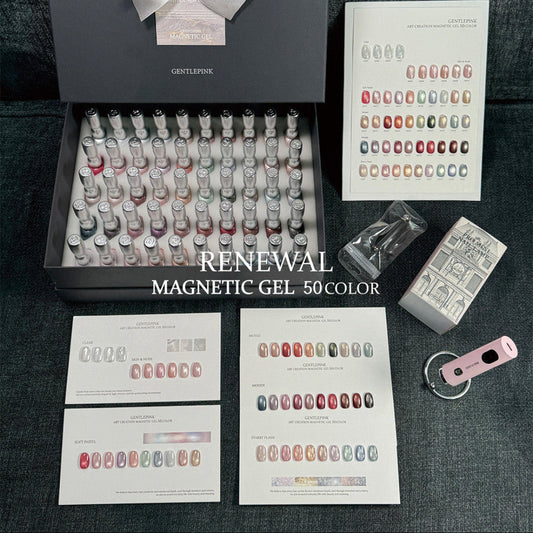 Gentle Pink RENEWAL Magnetic Gel Set (50 Colour Set)