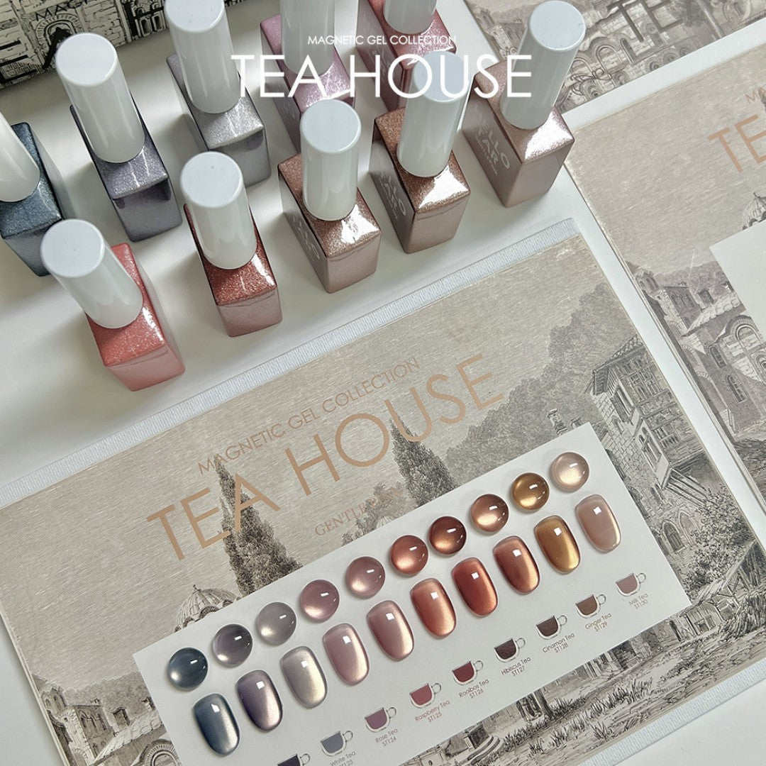 Gentle Pink Cat Eye Gel Polish - Tea House Collection (10Pcs)