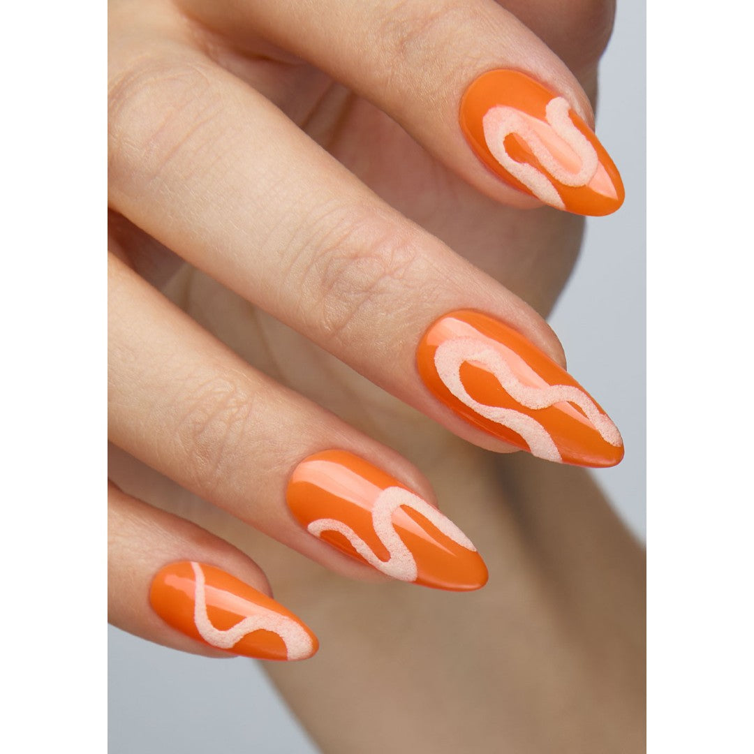 The Gelbottle Chrome Pigment Glow Orange, chrome glitter nails, Glow in The Dark Powder, glow in the dark nails, nails that glow in the dark