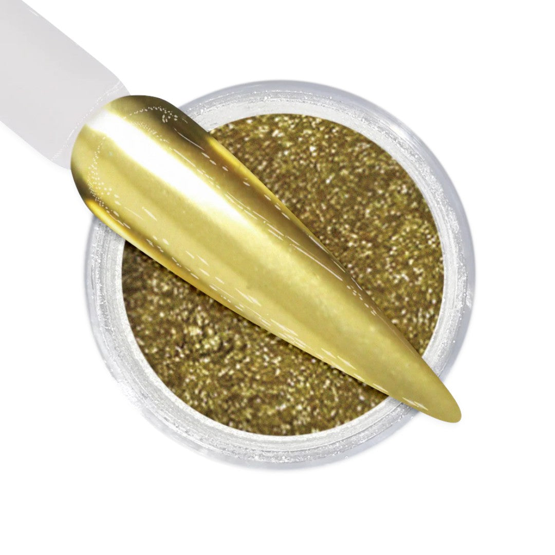 IGel Mirror Chrome Nail Powder - Light Gold MC12