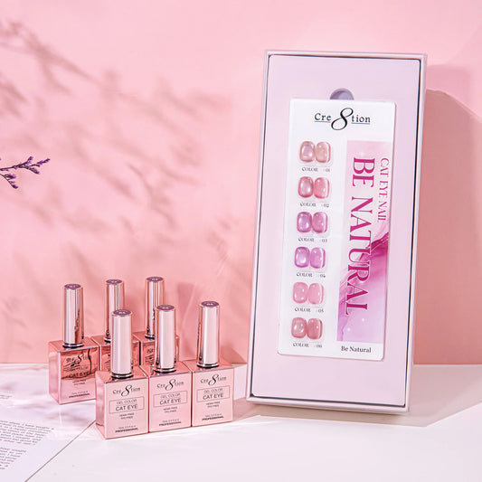 Cre8tion (HEMA/TPO-Free) Cat Eye Gel Polish - Be Natural Collection (6pcs)