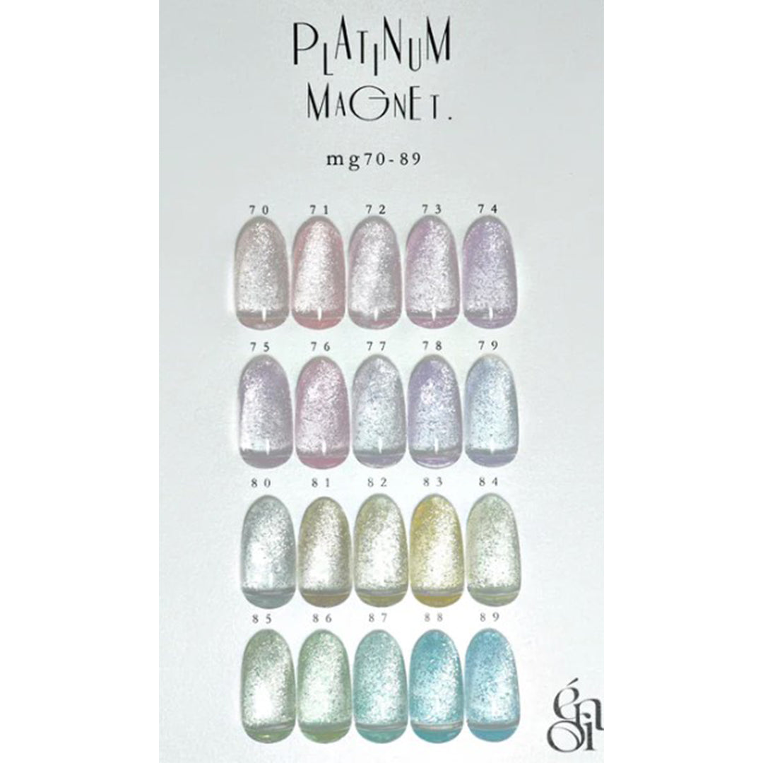 enoi Platinum Magnet Velvet Cat Eye Gel MG89, glitter nails blue