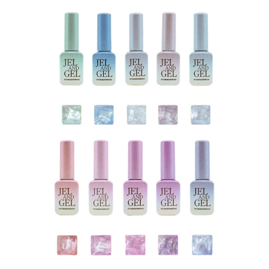 Jel and Gel Cat Eye Gel Polish - Ice Star Collection #MG41-50 (10pcs)