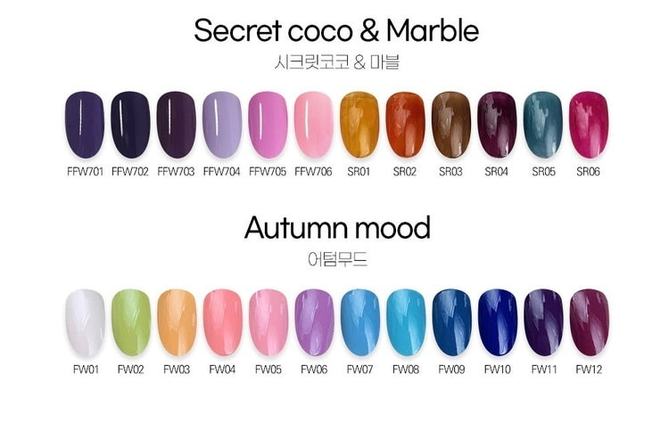Kenzico Korean Gel Polish, Autumn Sensibility Colour Gel Polish FW-12
