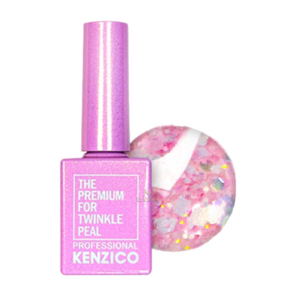 Kenzico Korean Gel Polish, Cherry Blossom Glitter Gel Polish TKP-11