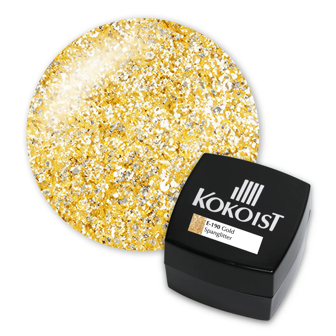 Kokoist Excel Colour Gel - Gold Spanglitter #E-190