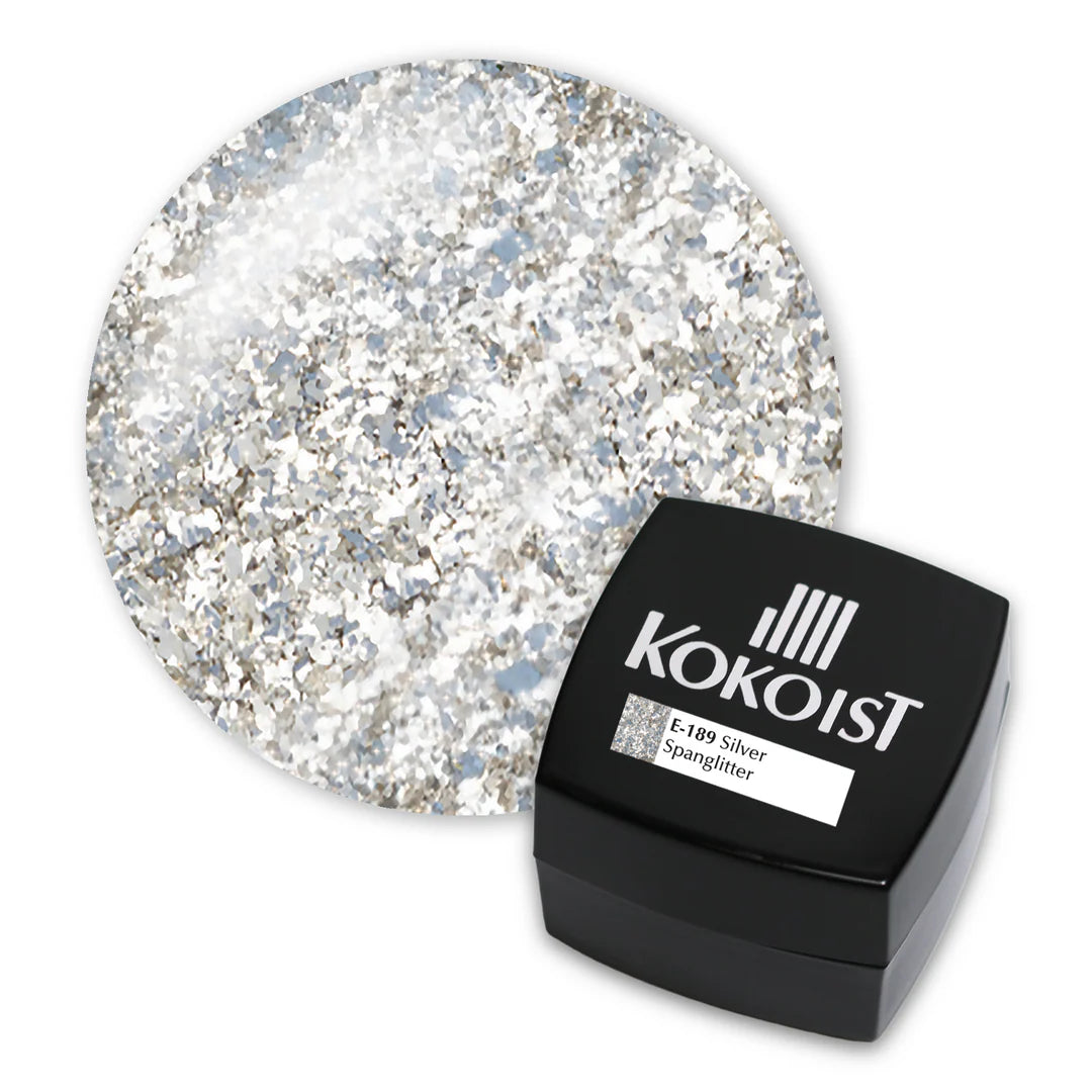 Kokoist Excel Colour Gel - Silver Spanglitter #E-189
