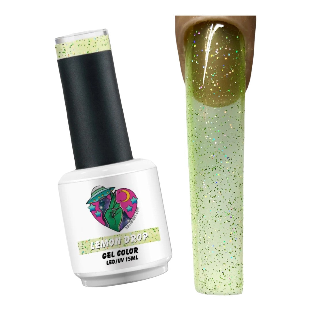 Cruelty Free Gel Polish - Lemon Drop | Nailz By Dev Canada, nail art abstract