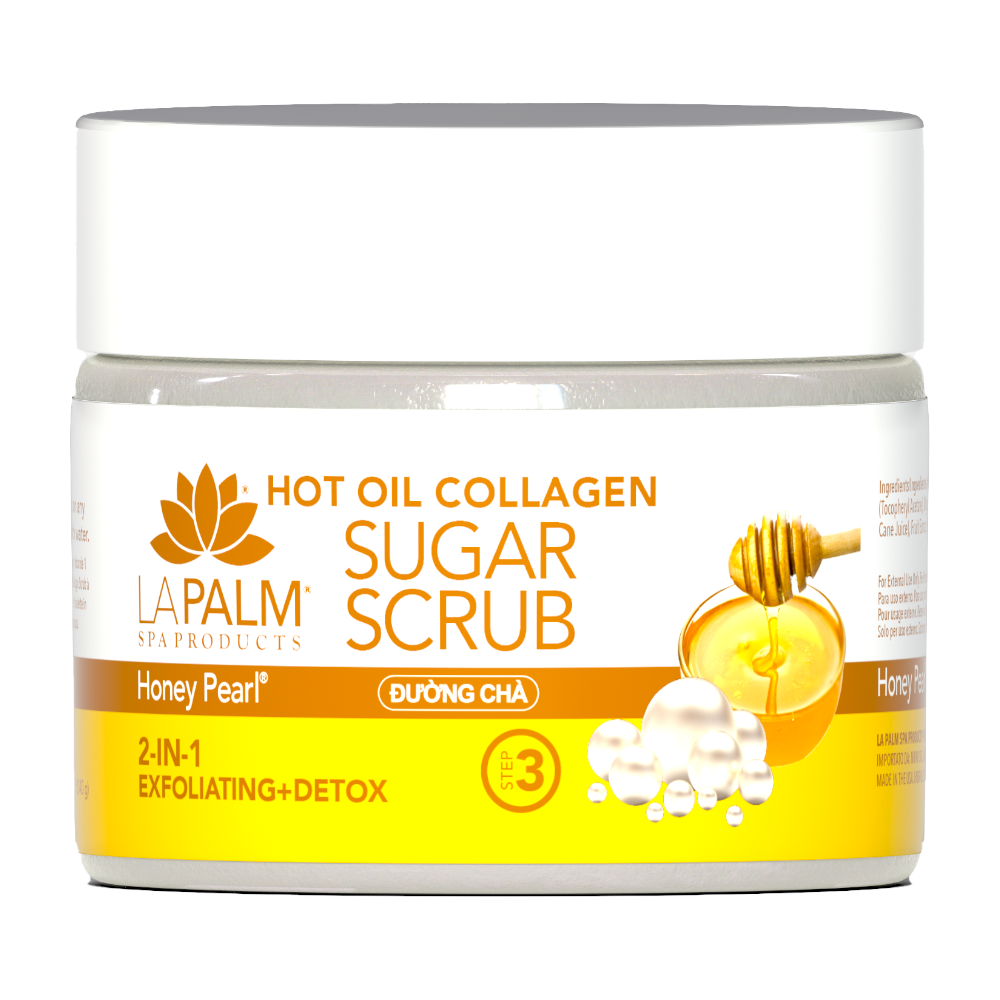 La Palm Hot Oil Sugar Scrub - Honey Pearl 12oz