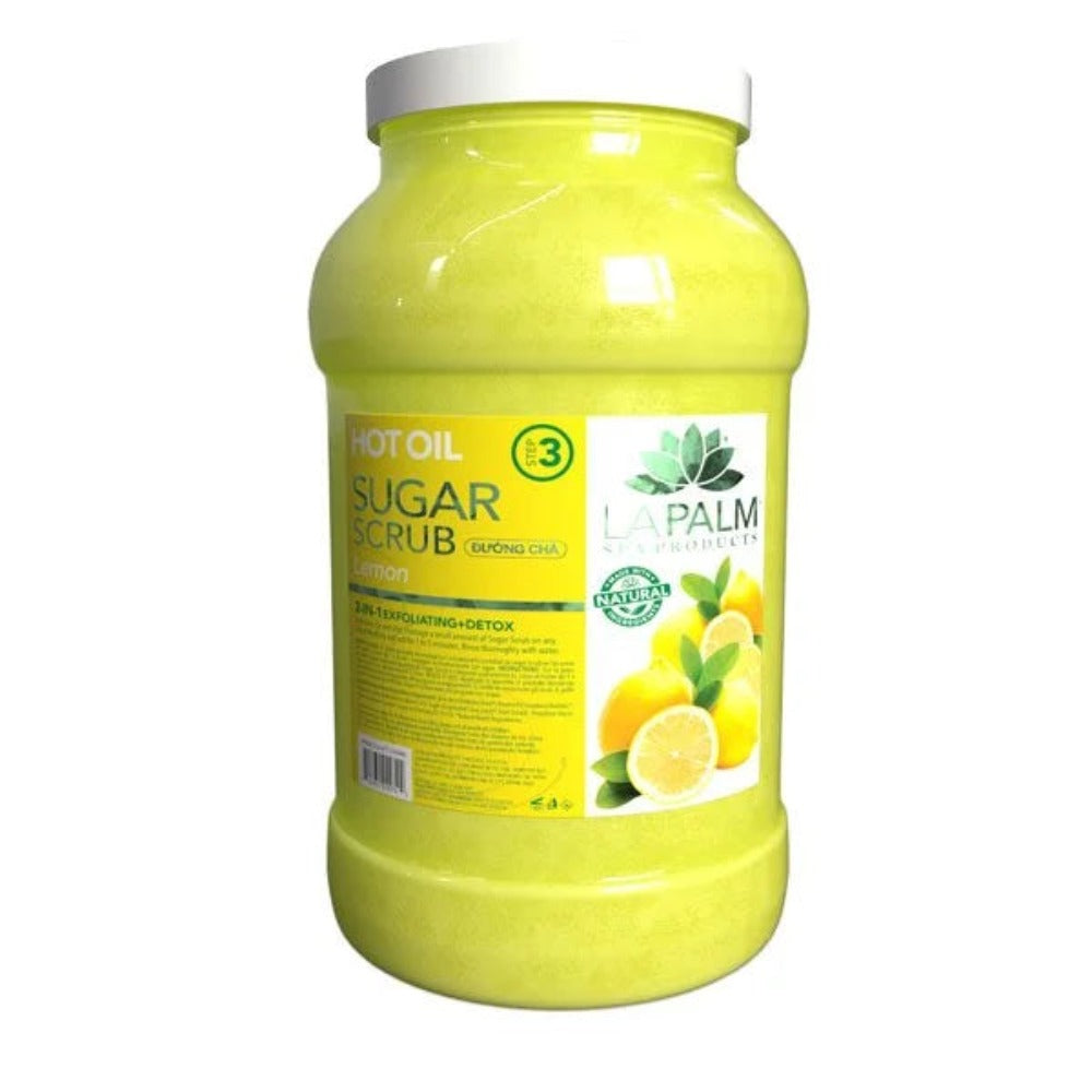 La Palm Hot Oil Sugar Scrub - Lemon 1Gal Classique Nails Beauty Supply Inc.