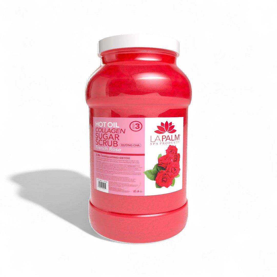 La Palm Hot Oil Sugar Scrub French Rose 1 Gallon, La palm spa products canada, body scrub, best body scrub, body scrub recommended, top rated body scrub