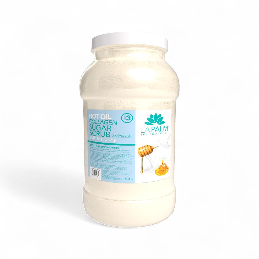 La Palm Hot Oil Sugar Scrub Milk and Honey 1 Gallon, La palm spa products canada, body scrub, best body scrub, body scrub recommended, top rated body scrub